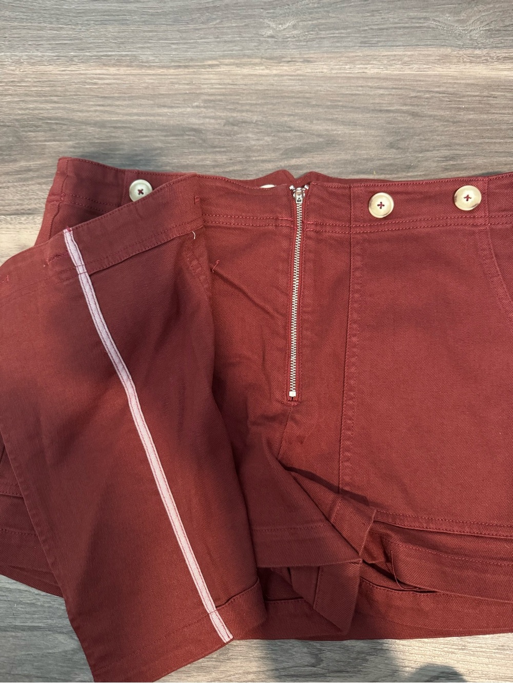 Pilcro Rust-Brown High-Rise Skort - Picture 4 of 7